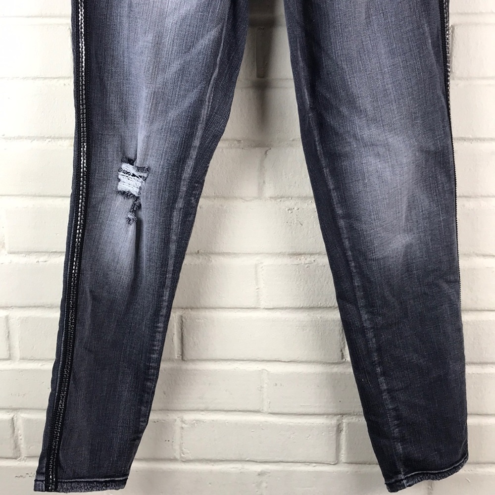 Jolt Black Rip Style Jeans - Picture 3 of 8